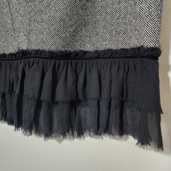 Grey tweed and black tiered skirt - Picture 3 of 6